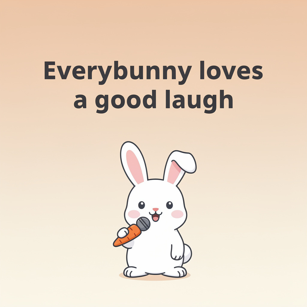 Bunny Name Puns: bunny pun illustration