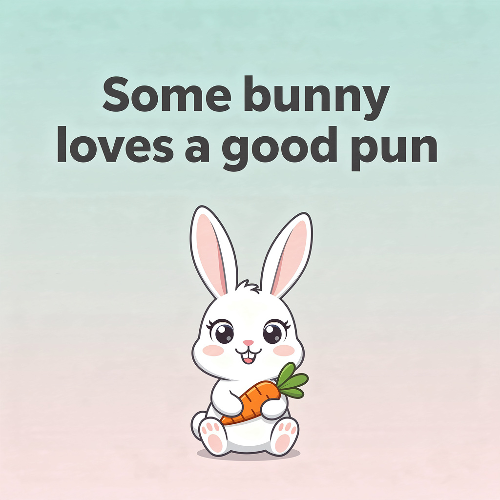 Easter Bunny Puns: bunny pun illustration