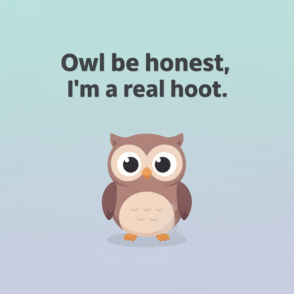 Clever Owl Wordplay for Smart Laughs: owl pun illustration