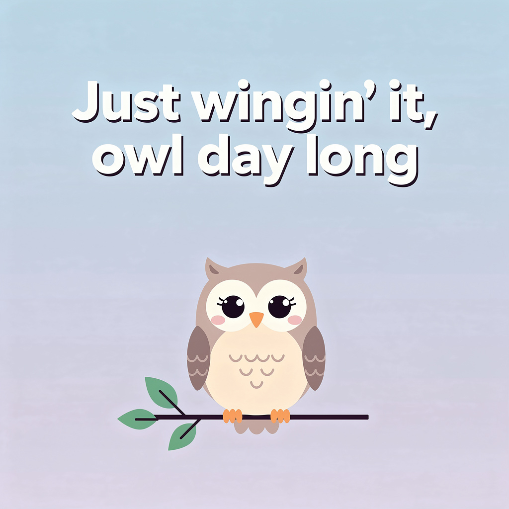 Night Owl Puns for Late-Night People: owl pun illustration