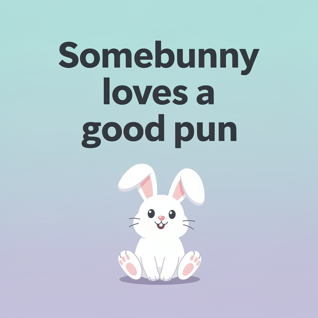 Funny Rabbit One-Liners: bunny pun illustration