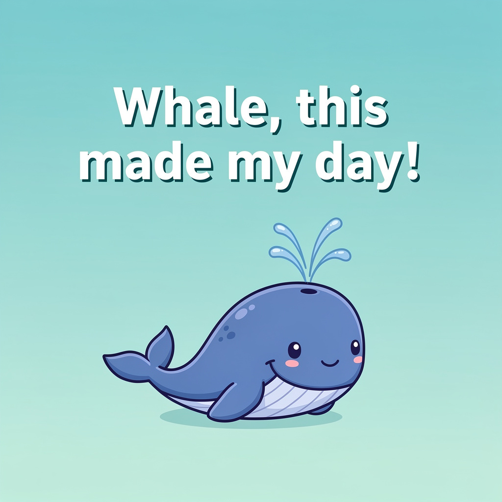 Blue Whale Puns 🐳: whale pun illustration