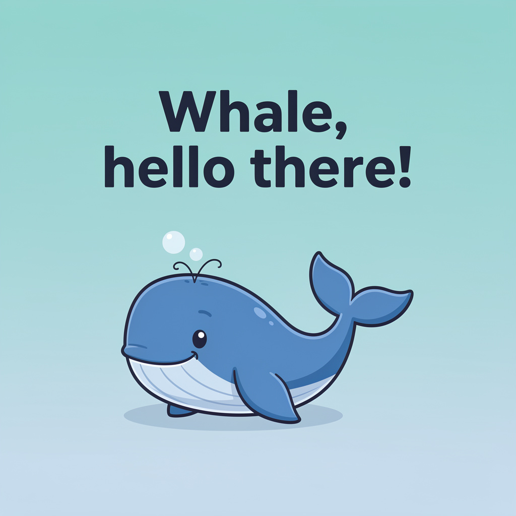 Funny Whale Jokes for Kids: whale pun illustration