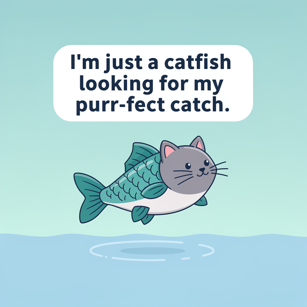 Catfish Puns About Fishing 🎣: catfish pun illustration