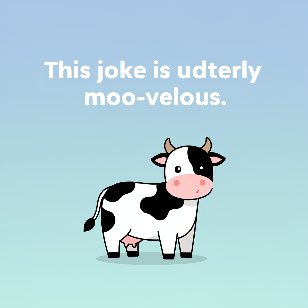 Cute Cow Puns for Instagram Captions: cow pun illustration