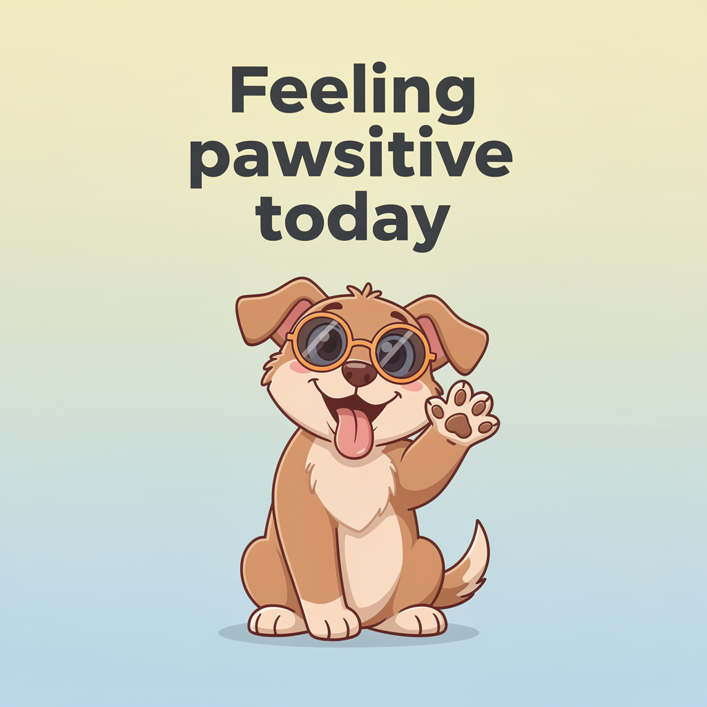 Work and Office Dog Humor: dog pun illustration