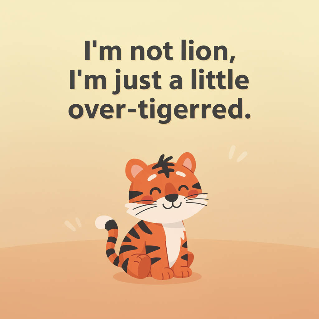 Cute and Playful Tiger Puns: tiger pun illustration