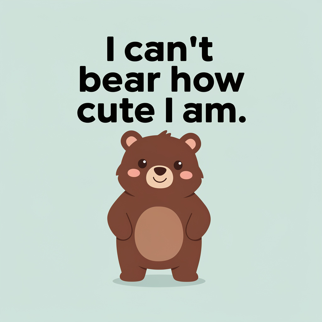 Bear Puns for Work and Office: bear pun illustration