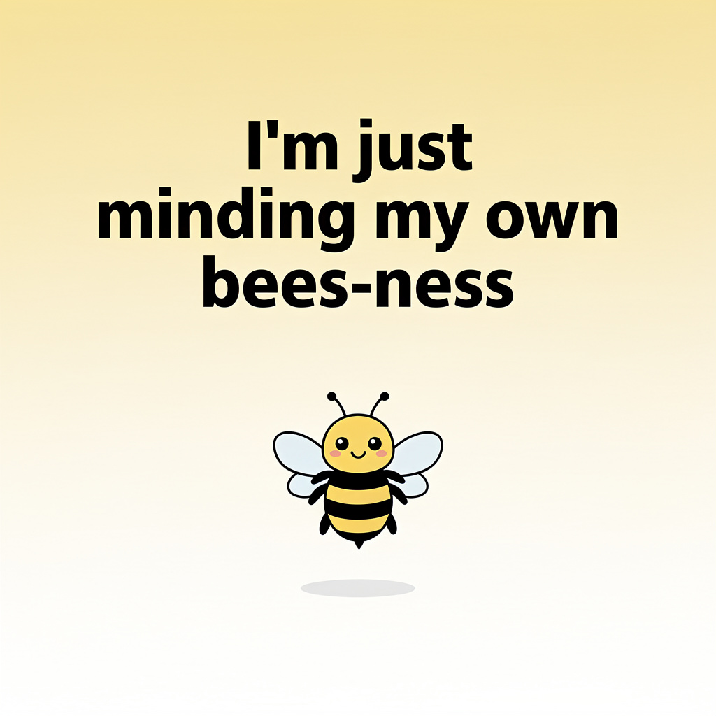 Bee Puns for Instagram: bee pun illustration