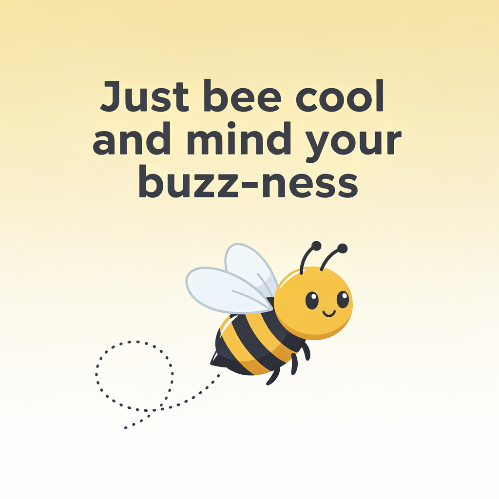 Bee Puns for Love: bee pun illustration