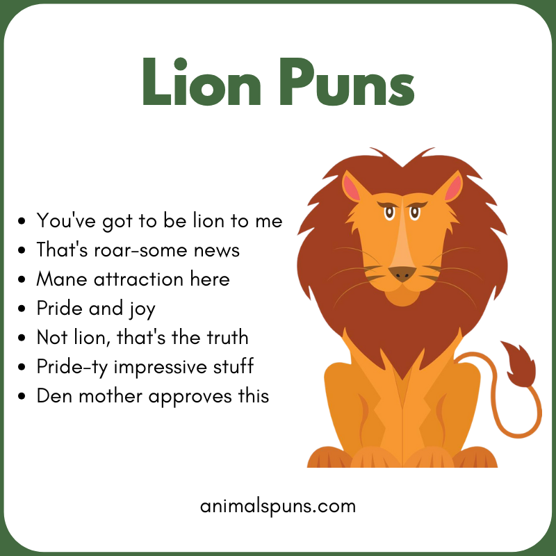 Lion Puns for Instagram 📸: lion pun illustration