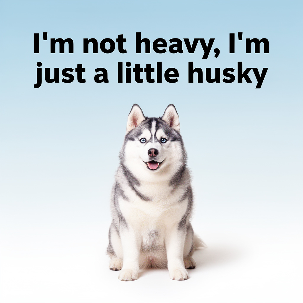 Funny Husky Puns for Instagram: husky pun illustration