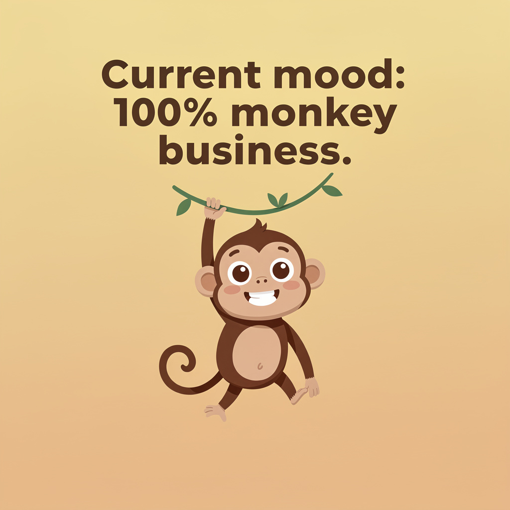 Clever Ape and Primate Wordplay: monkey pun illustration