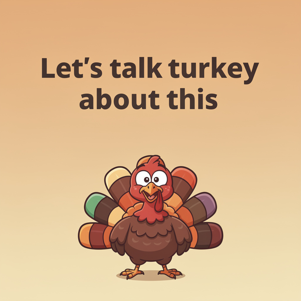 Funny Turkey Names: turkey pun illustration