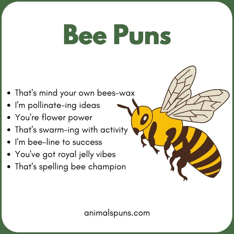 Bee One Liners: bee pun illustration