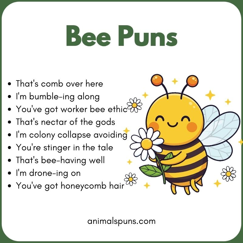 Bee Puns for Kids: bee pun illustration