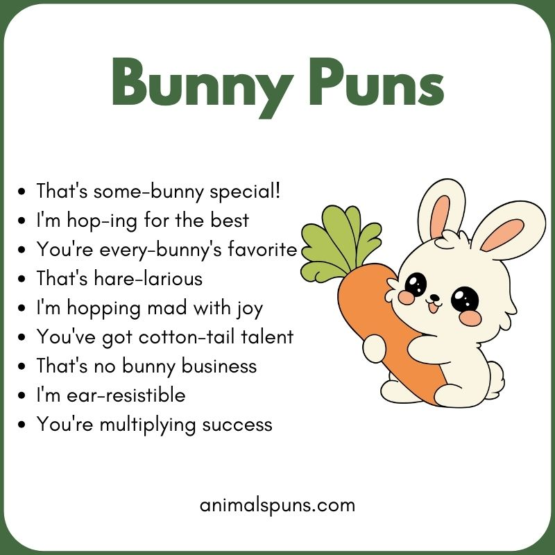 Bunny Puns for Instagram Captions: bunny pun illustration