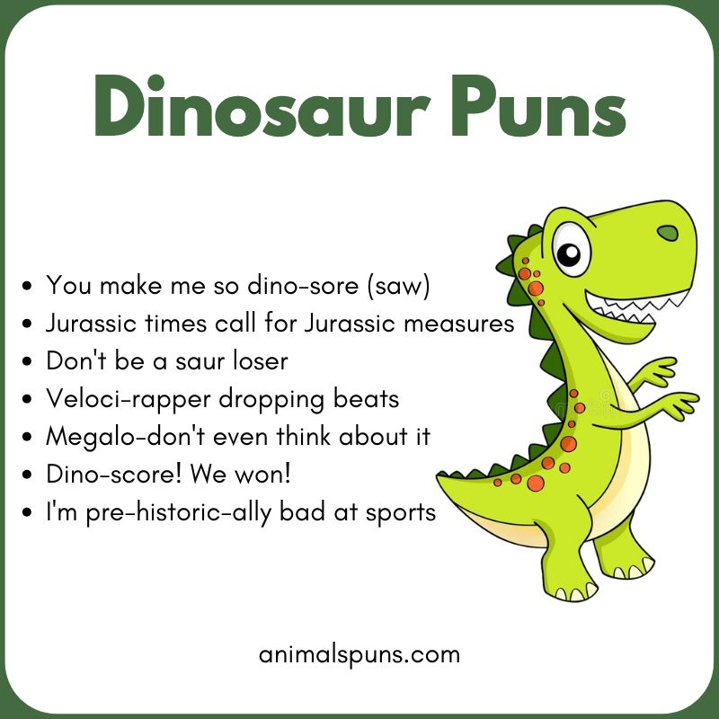 Best Dinosaur Puns of All Time 🦕: dinosaur pun illustration