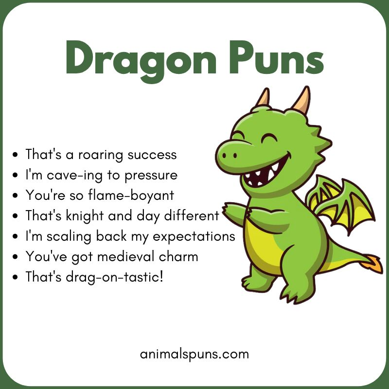 Dragon Puns for Kids: dragon pun illustration