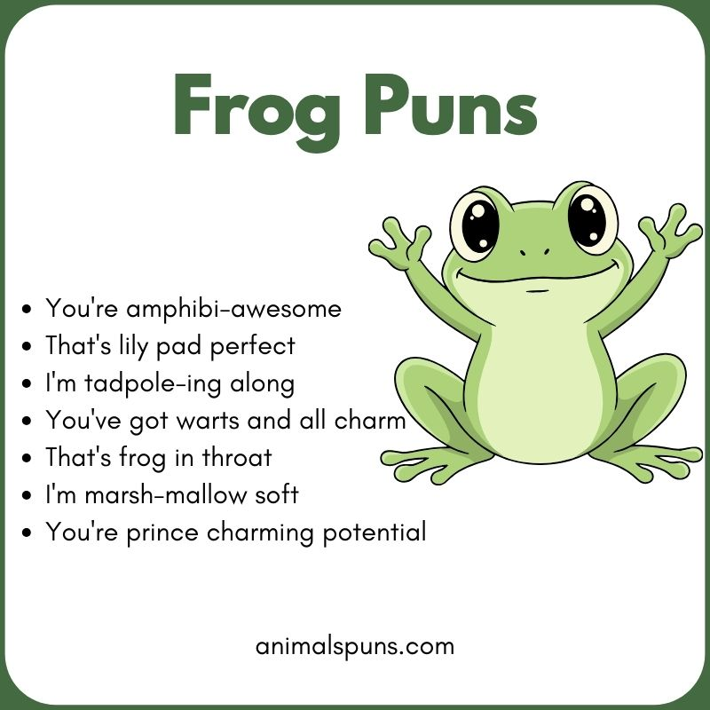 Short Frog One-Liners That Hit Instantly: frog pun illustration