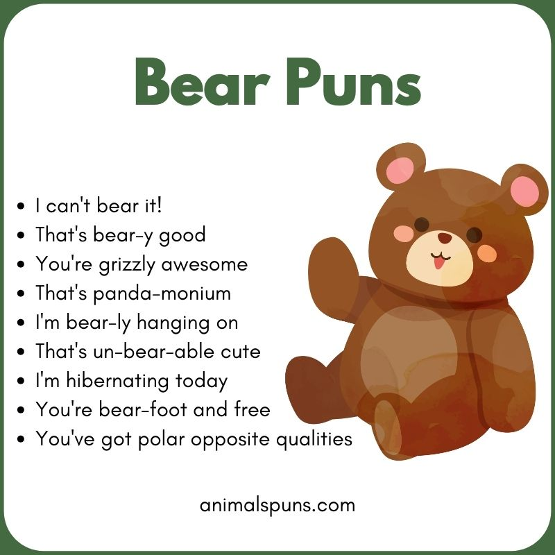 Bear Puns for Kids: bear pun illustration
