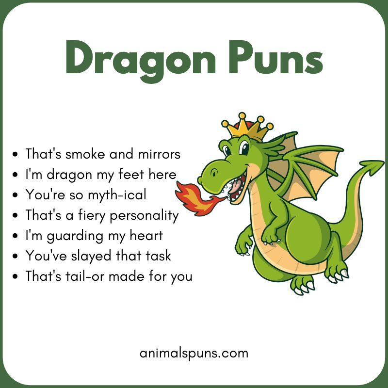 Best Dragon Puns of All Time 🔥: dragon pun illustration