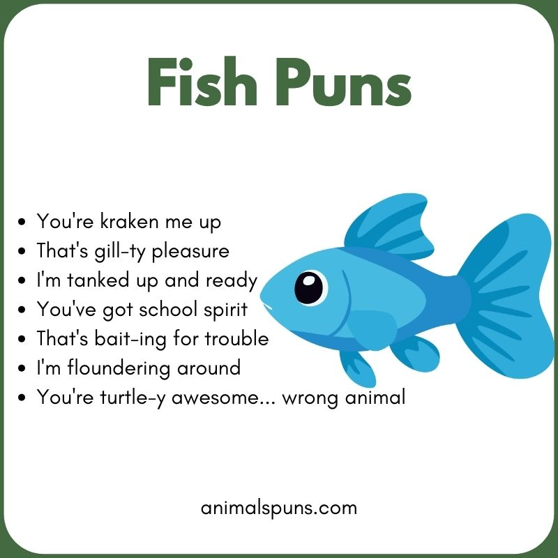 Jokes About Sharks and Fins: fish pun illustration