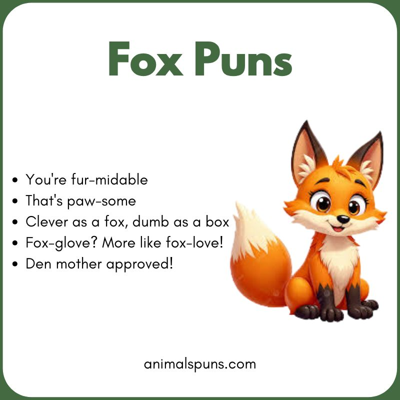 Best Fox Puns of All Time: fox pun illustration