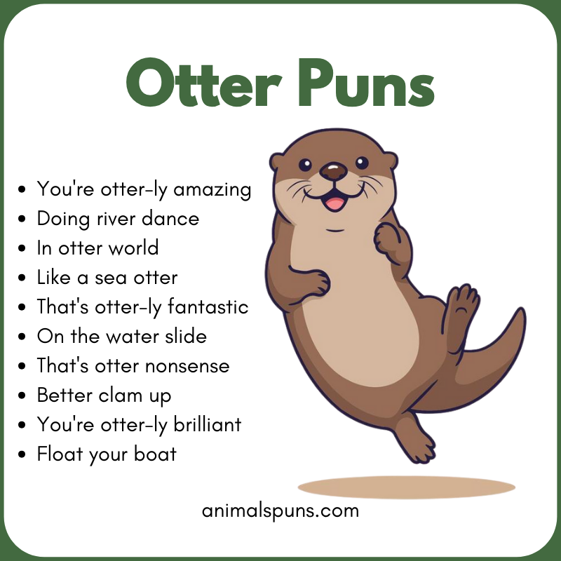 Best Otter Puns of All Time: otter pun illustration