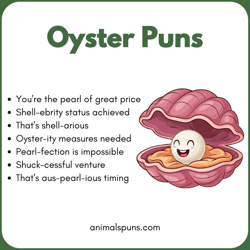 Cute Oyster Puns 🦪: oyster pun illustration