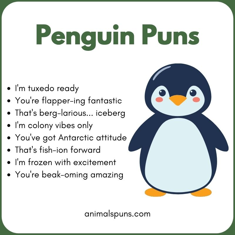 Cute Penguin Love Puns: penguin pun illustration