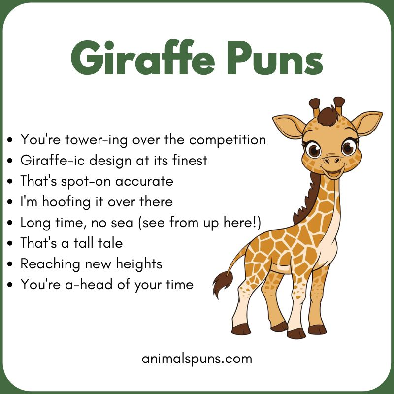 Best Giraffe Puns of All Time: giraffe pun illustration