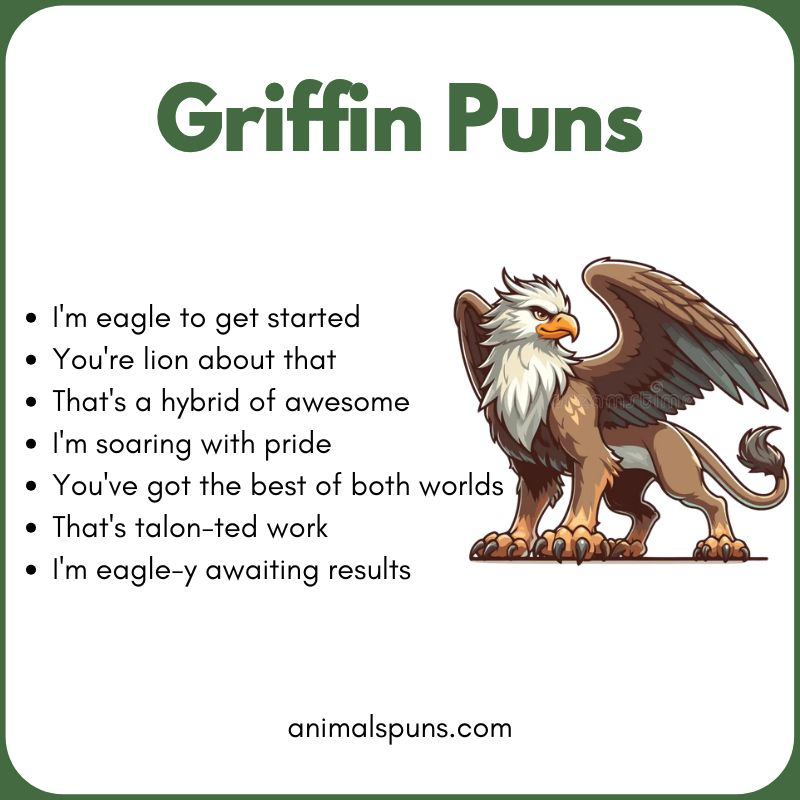 Best Griffin Puns of All Time 🦅: griffin pun illustration