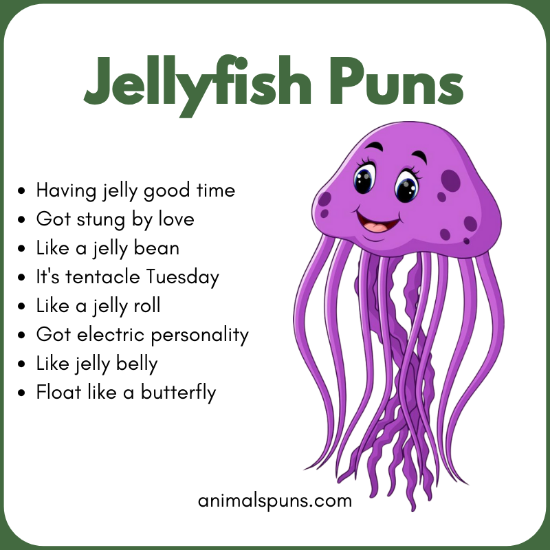 Cute Jellyfish Puns for Instagram Captions: jellyfish pun illustration