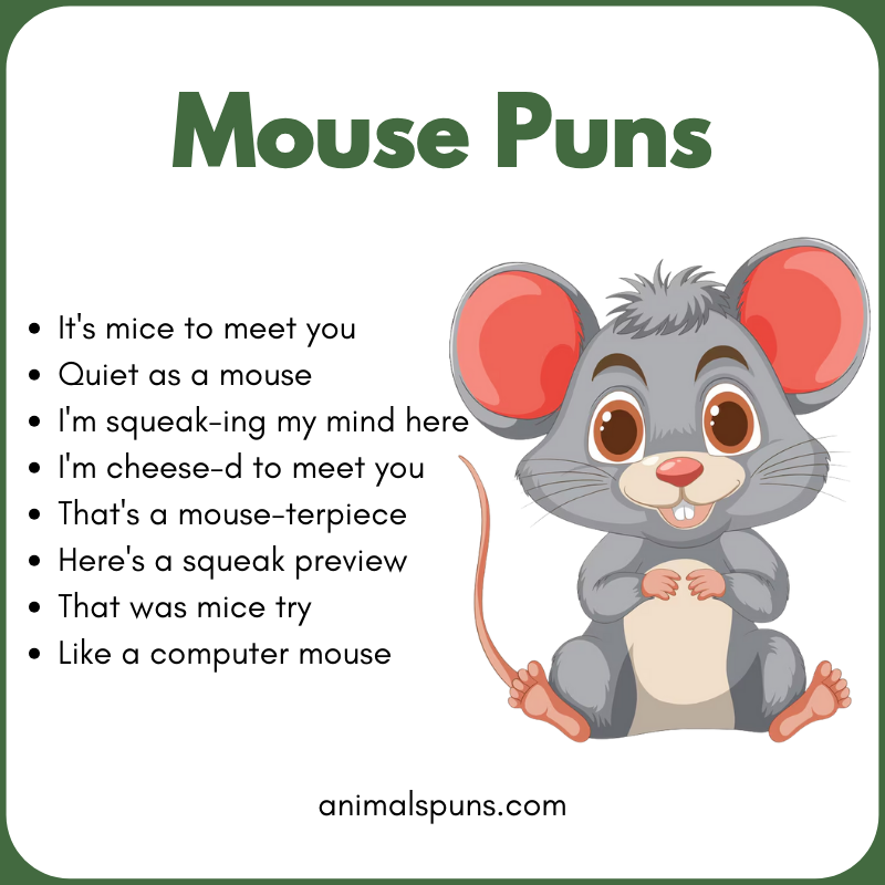 Best Mouse Puns of All Time 🐭: mouse pun illustration