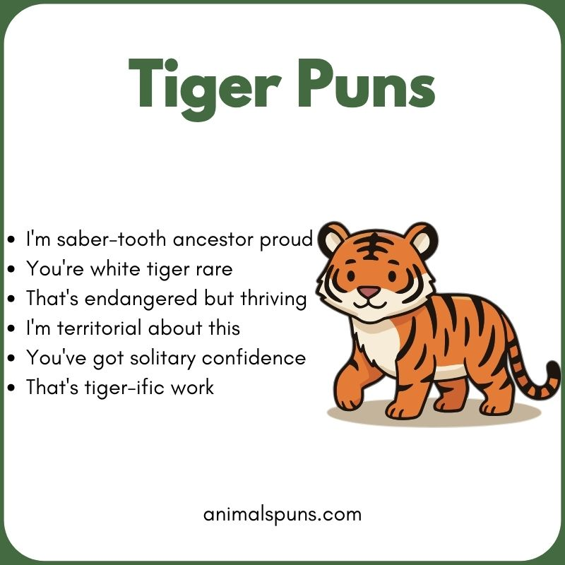 Funny Tiger Puns for Kids: tiger pun illustration