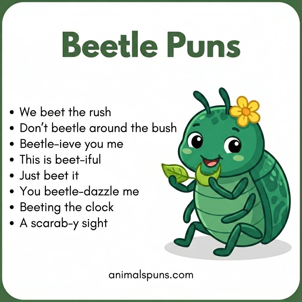 Best Beetle Puns and Jokes of All Time: beetle pun illustration