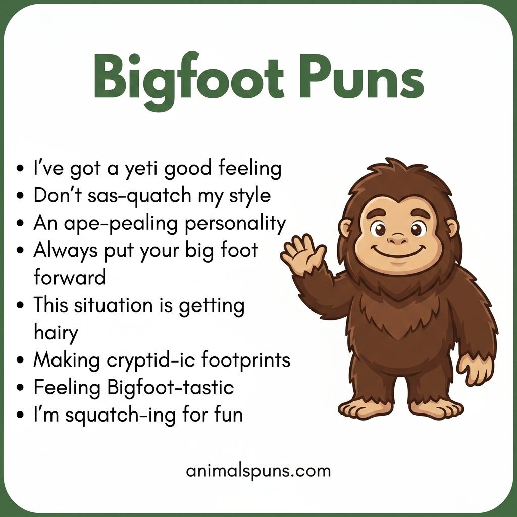 Bigfoot One-Liners That Hit Hard: bigfoot pun illustration