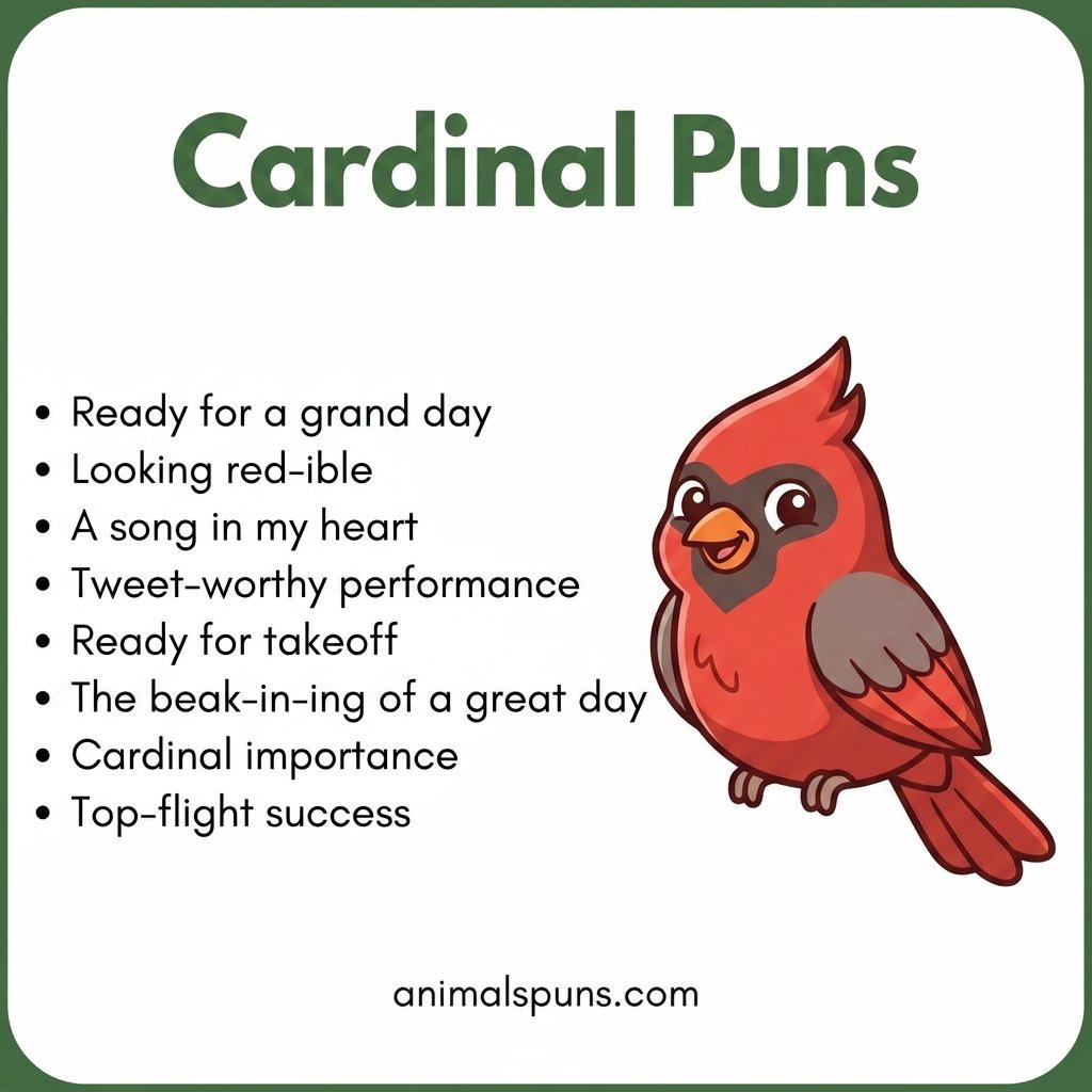 Cardinal Puns for Kids and Family Fun: cardinal pun illustration