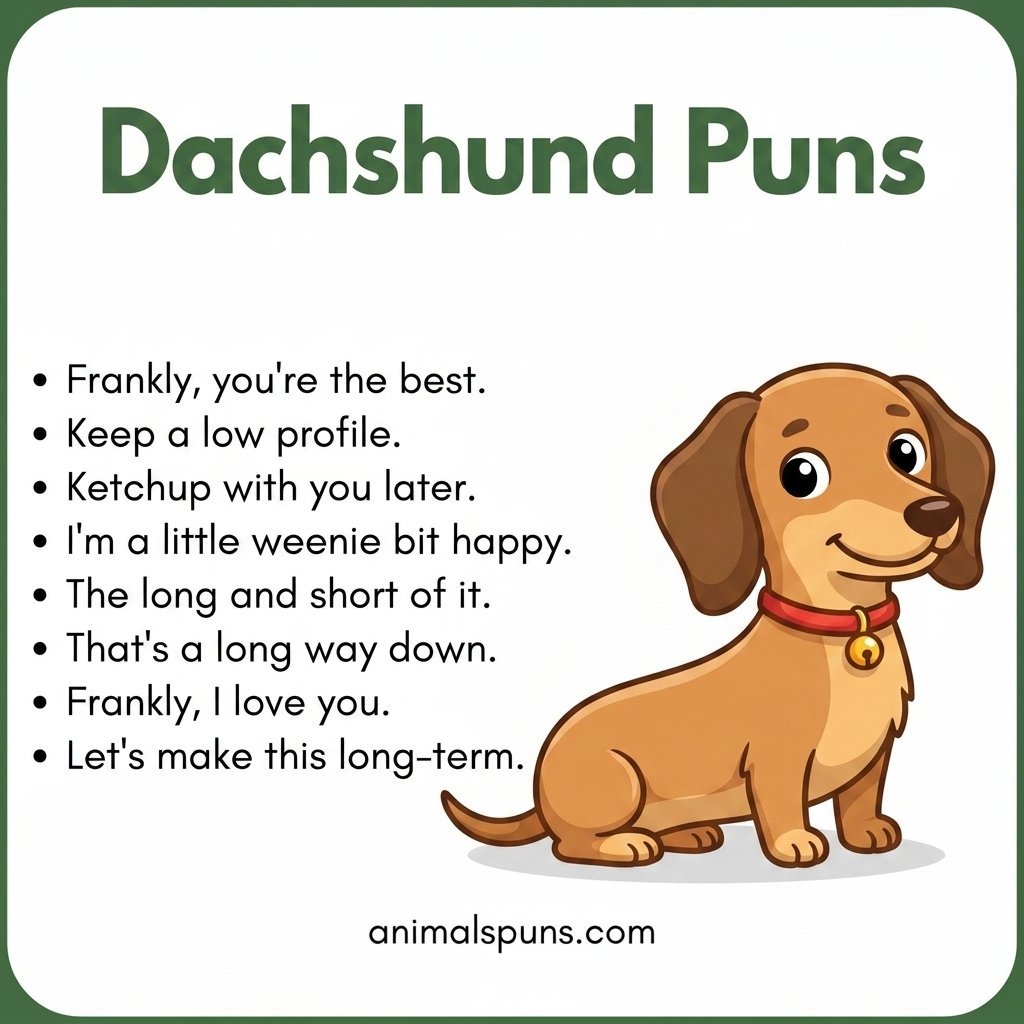 Best Dachshund Puns and Jokes of All Time: dachshund pun illustration