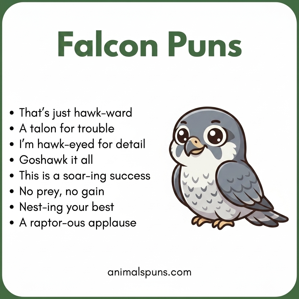 Falcon Puns for Nature Lovers: falcon pun illustration