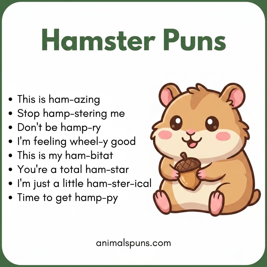 Short and Snappy Hamster One-Liners: hamster pun illustration