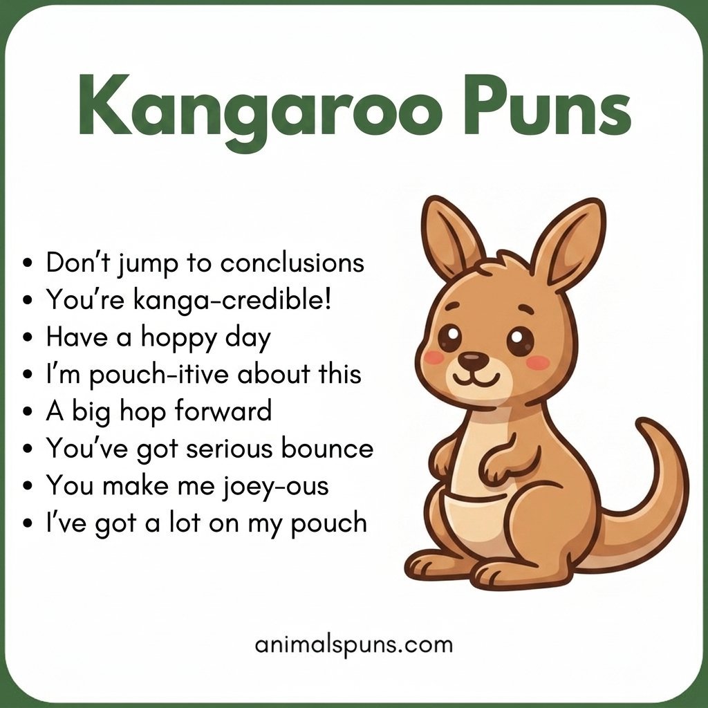 Short One-Liner Kangaroo Puns: kangaroo pun illustration