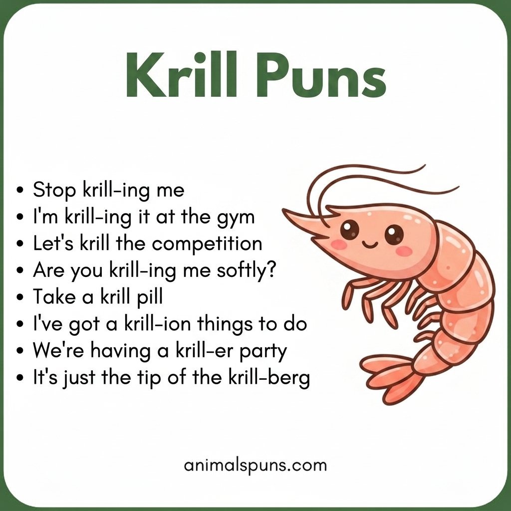 One-Liner Krill Puns for Quick Laughs: krill pun illustration