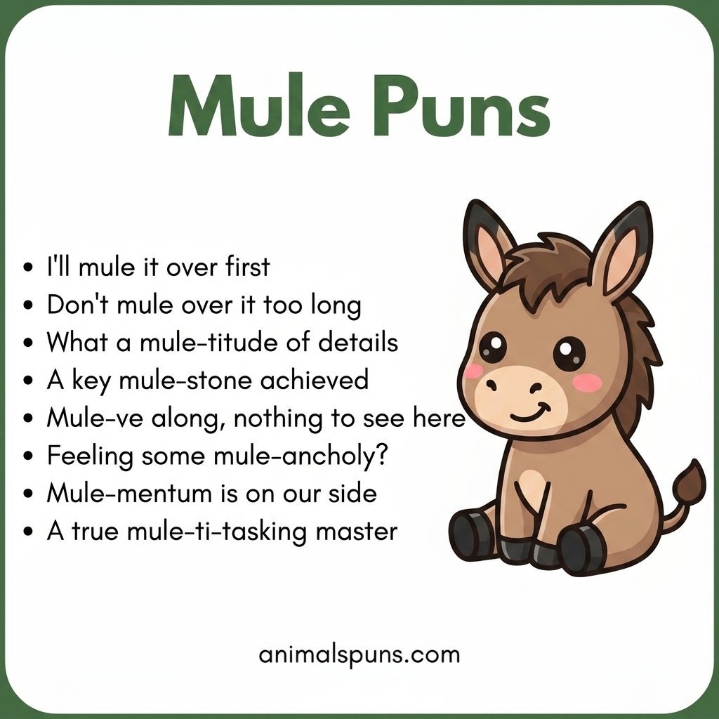 One-Liner Mule Puns That Hit Fast: mule pun illustration