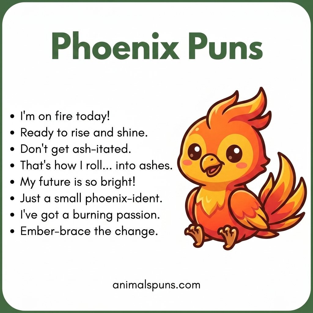 Phoenix Name Puns: phoenix pun illustration