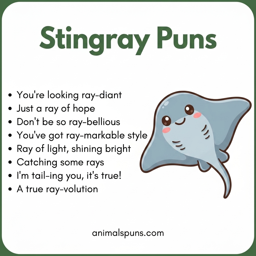 Short and Snappy Stingray One-Liners: stingray pun illustration