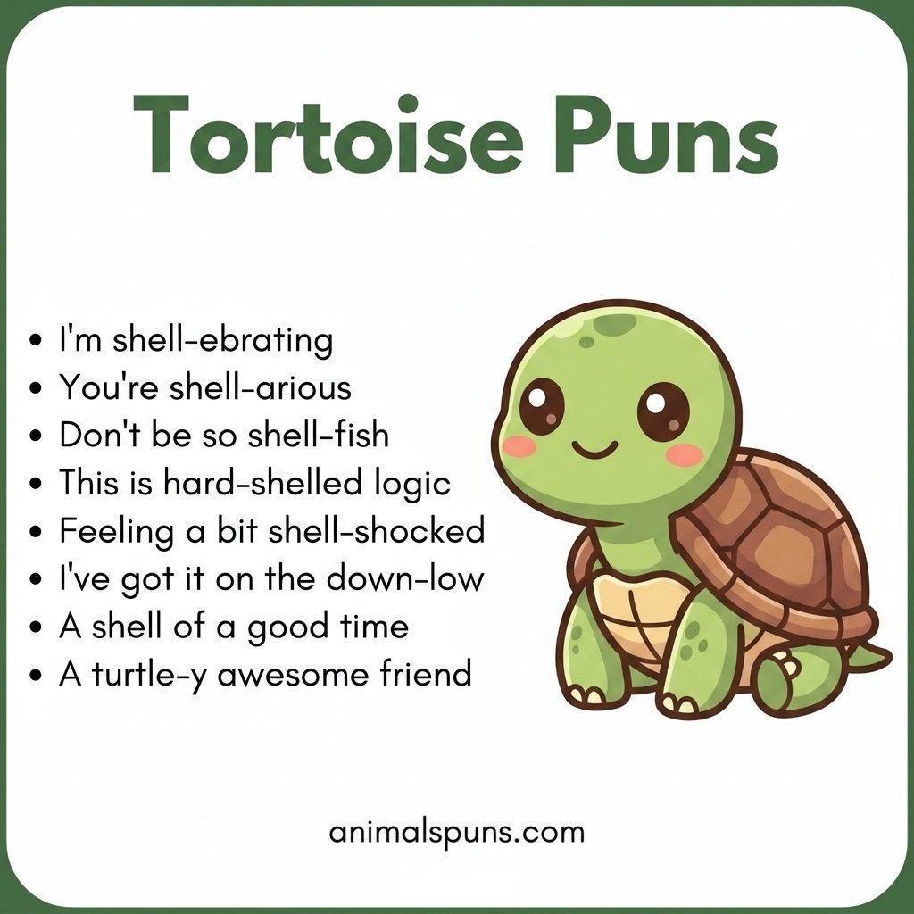 Tortoise Name Puns: tortoise pun illustration