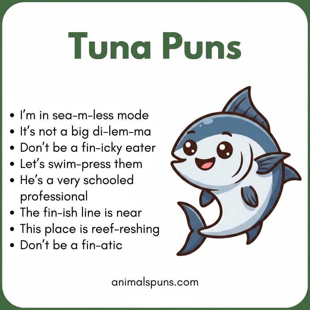 Short One-Liners That Pack a Punch: tuna pun illustration