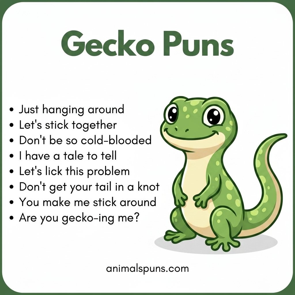 Best Gecko Puns of All Time: gecko pun illustration